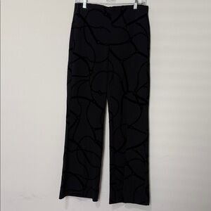 Chicos Dressy Flocked Design Flare Pants, size 0 (4)